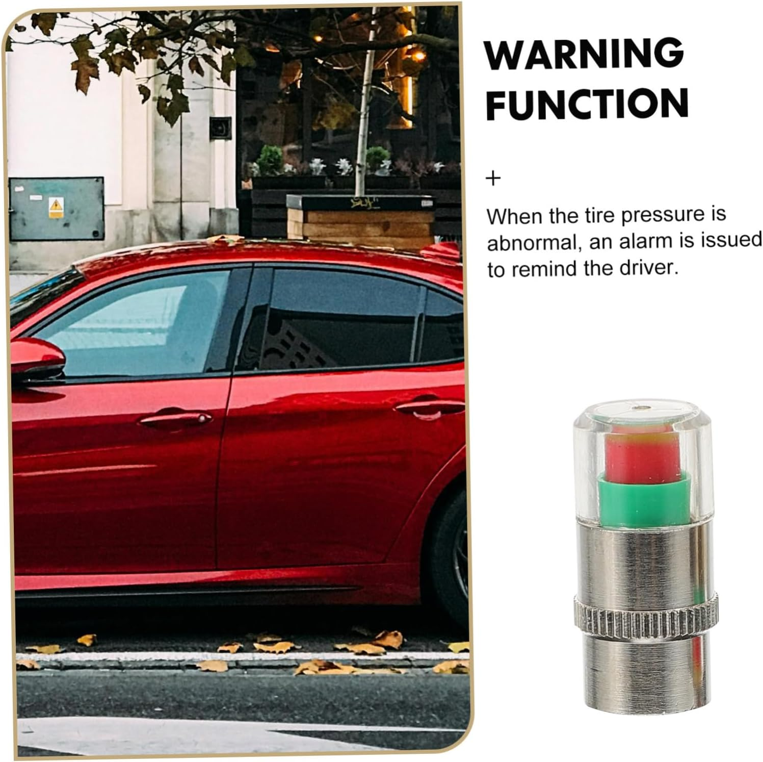 TOPPERFUN Car Tire Pressure Valve Caps Automotive Tyre Monitor Indicators Tire Stem Caps for Vehicle Tyre Valve Covers image number 3