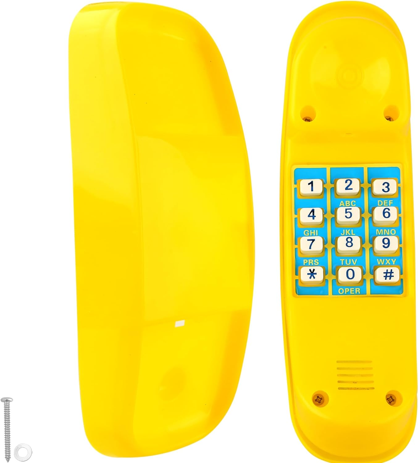 Swingset Phone Toys Playground Treehouse Phone Pretend Telephone Toy with Numeric Key for Kids Outdoor Playground Treehouse Jungle Gym Accessories (Yellow)