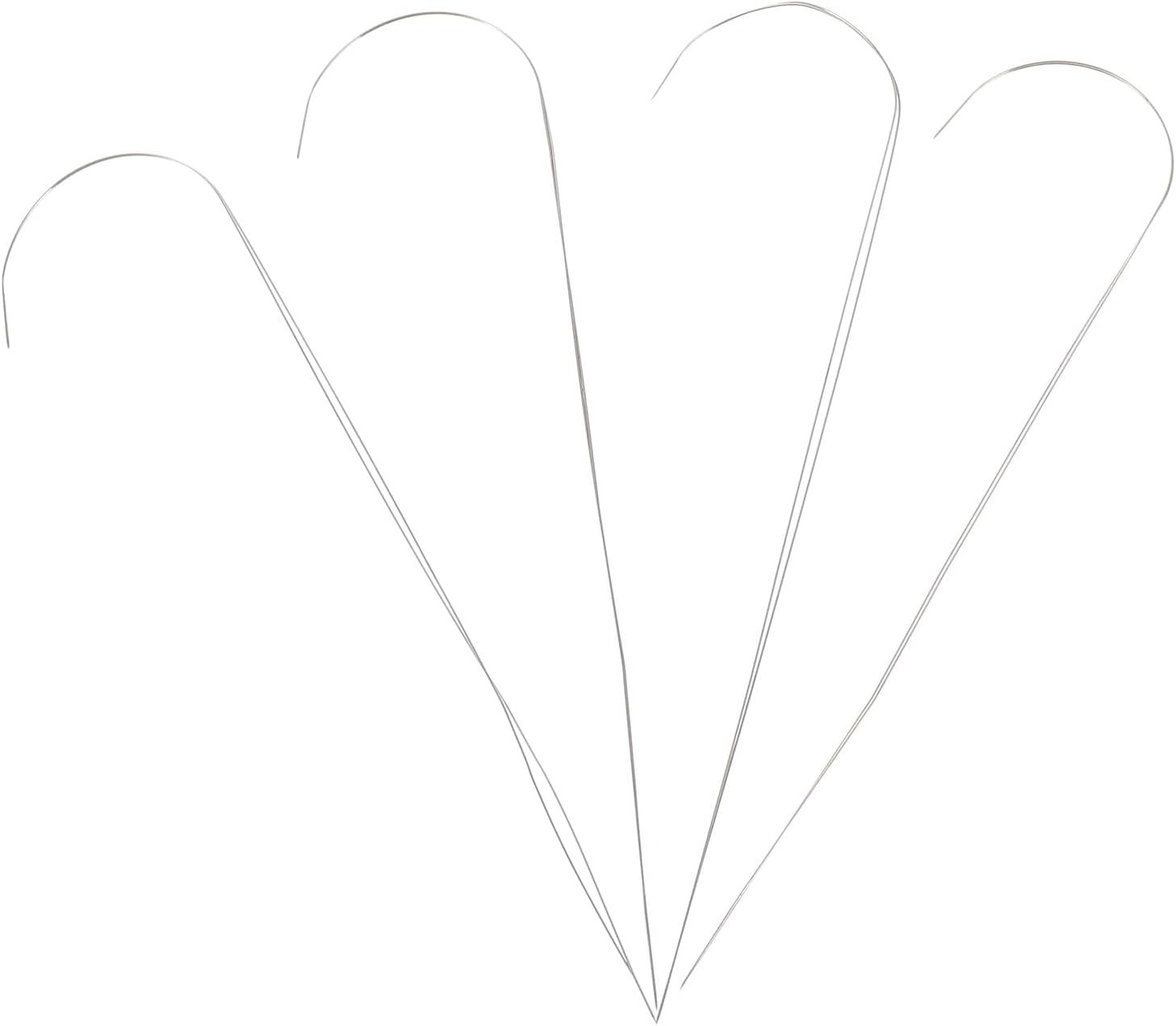 NUOBESTY 4Pcs Beading Needles Set - Alloy Quick Bead Threading Tools for Jewelry Making, Thin Curved Sewing Needles for Crafting & DIY Accessories image number 1