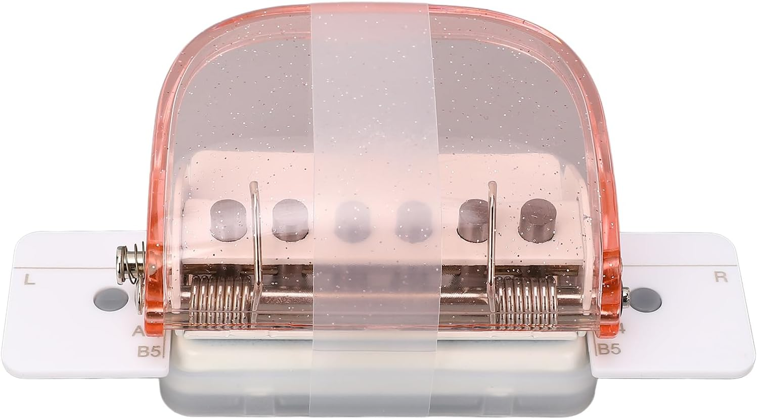 Hole Puncher, A4/30 Holes, A5/20 Holes, B5/26 Holes, Loose Leaf Paper Puncher, 5 Sheet Punch Capacity, Portable Handheld Loose Leaf Paper Hole Punch for School Office