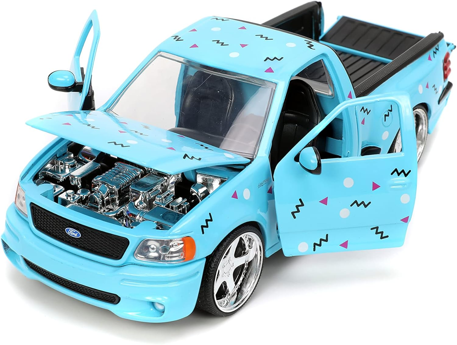 Jada Toys I Love the 90'S 1999 Ford F-150 SVT Lightning 1:24 Scale Pickup Truck image number 4