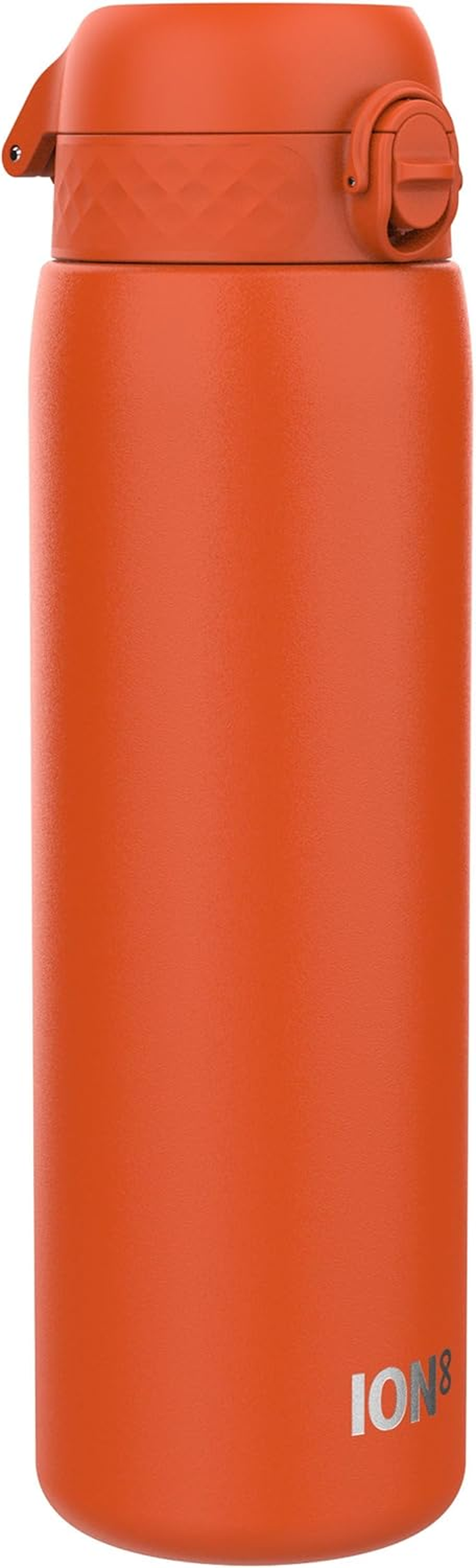 ION8 1 Litre Lightweight Stainless Steel Drinking Bottle, Non-Insulated, Leak-Proof, One-Hand Opening, Secure Locking, Dishwasher Safe, Flip Lid, Carry Handle, Easy to Clean, Desert