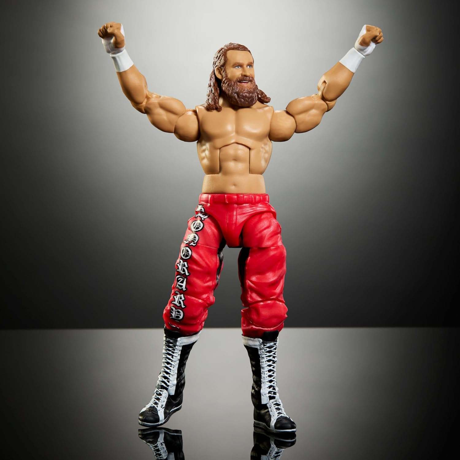 Mattel WWE Elite Collection Action Figure & Accessories, Premium Live Event Sami Zayn with Interchangeable Hands & Build-A-Figure Pieces image number 4