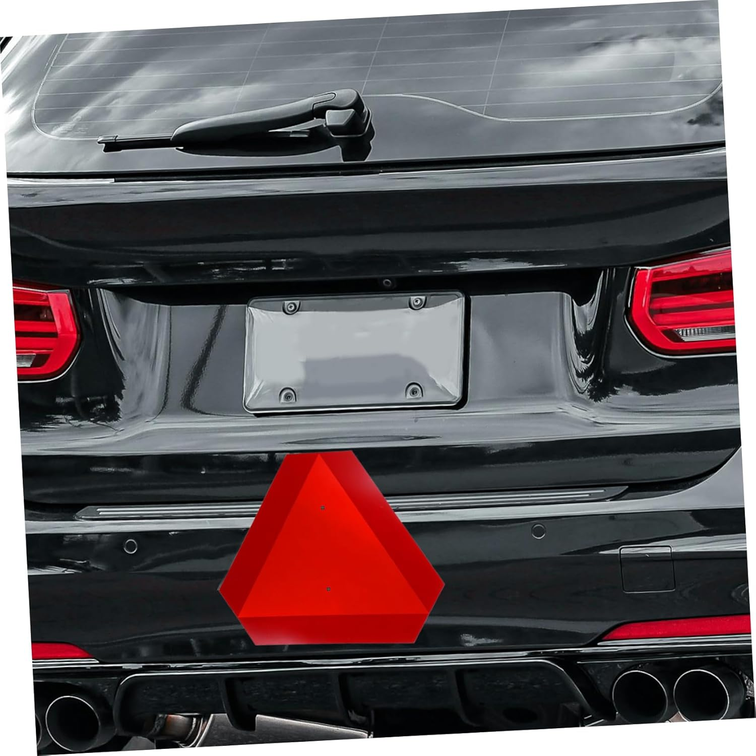 Reflective Triangle Sign for Slow Moving Vehicles Golf Cart Safety Board High Visibility Road Sign image number 2