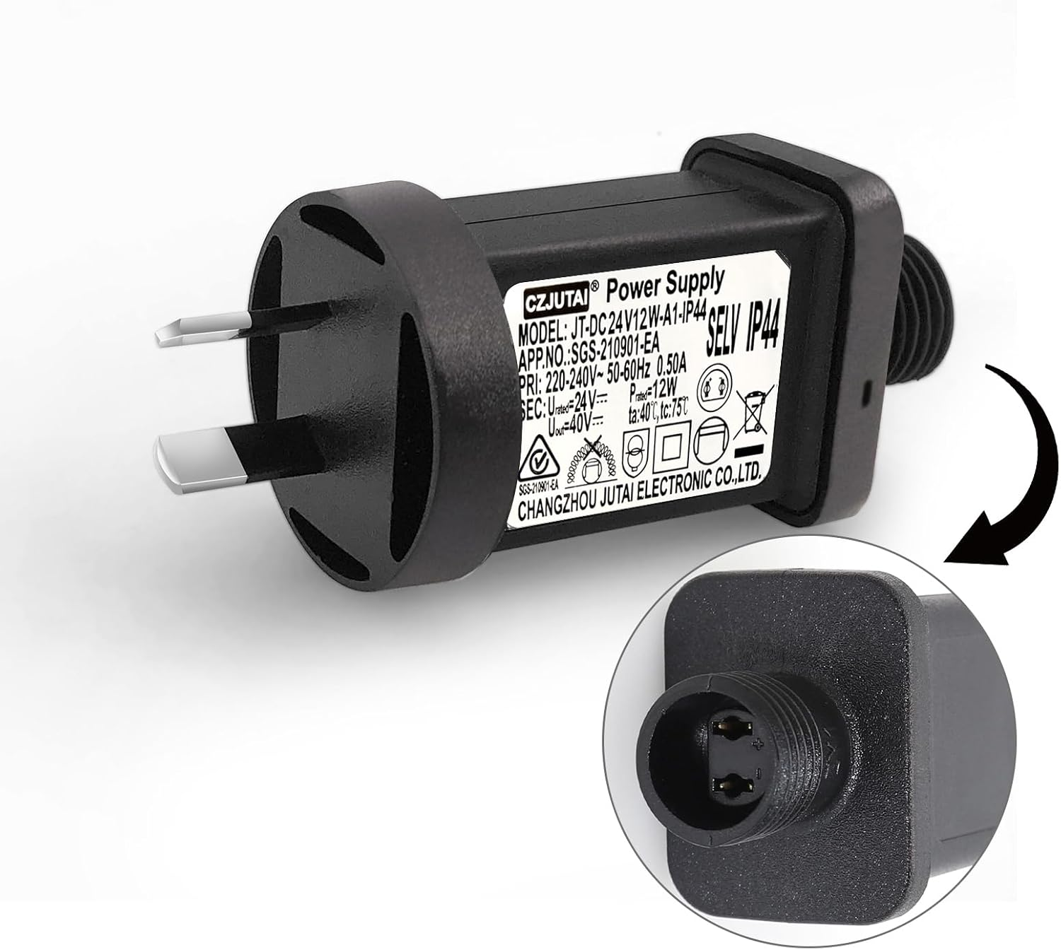 Premieradapter Replacement Power Supply CZJUTAI JT-DC24V12W /9W /7.2W /6W /4.5W /3.6W for Christmas Lighting, String Light, Projector Light, Lawn Lamp, Inflatable Device, [A4T2] image number 1