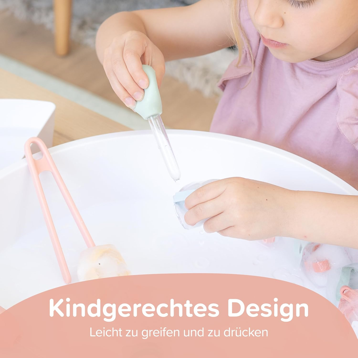 Inspire My Play 6 X Pastel Pipettes for Children - Pipettes Dropper for Kids - Sensory Toys and Accessories for Messy Play image number 2