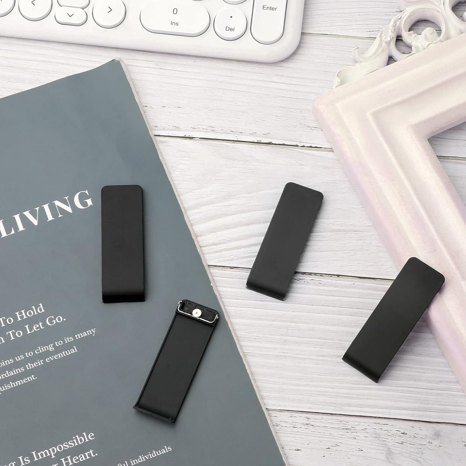 LUTER Back Stand Replacement for Nintendo Switch, 4Pcs ABS Kickstand Compatible with Switch Console (Black)