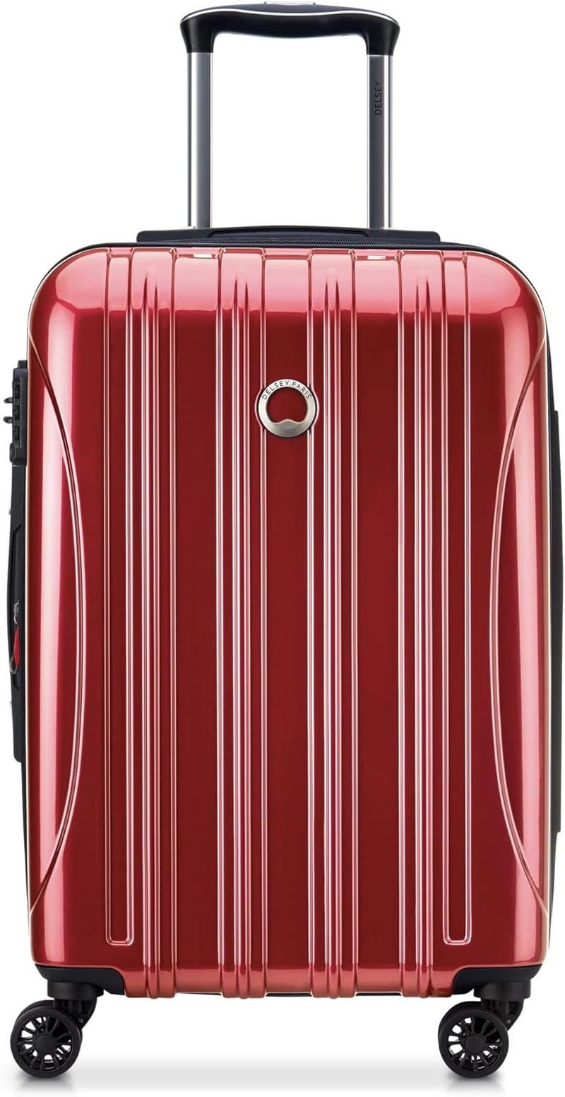 DELSEY PARIS Helium Aero Hardside Expandable Luggage with Spinner Wheels, Brick Red, Carry-On 21 Inch, Helium Aero Hardside Expandable Luggage with Spinner Wheels