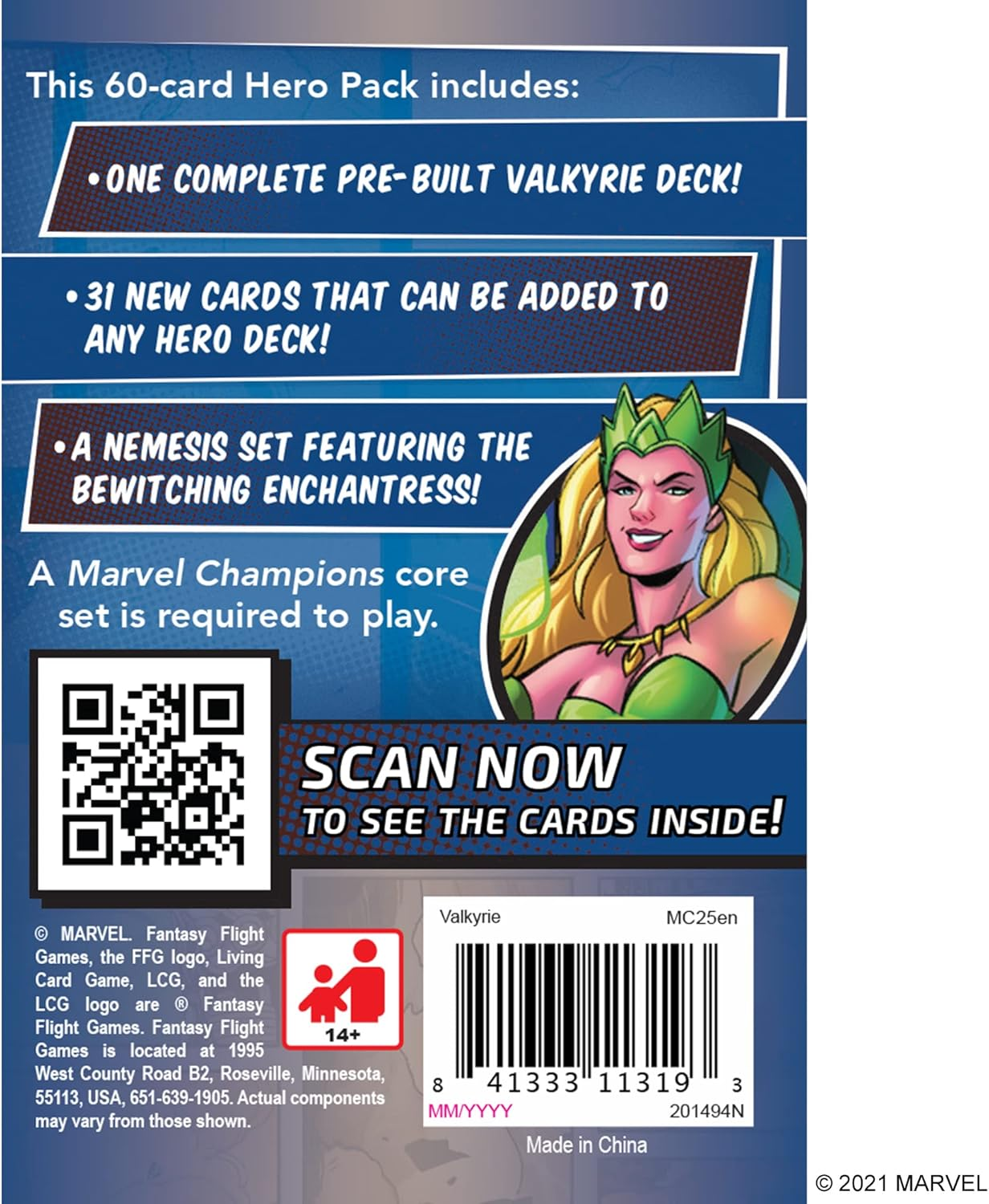 Fantasy Flight Games Marvel Champions LCG Valkyrie Card Game