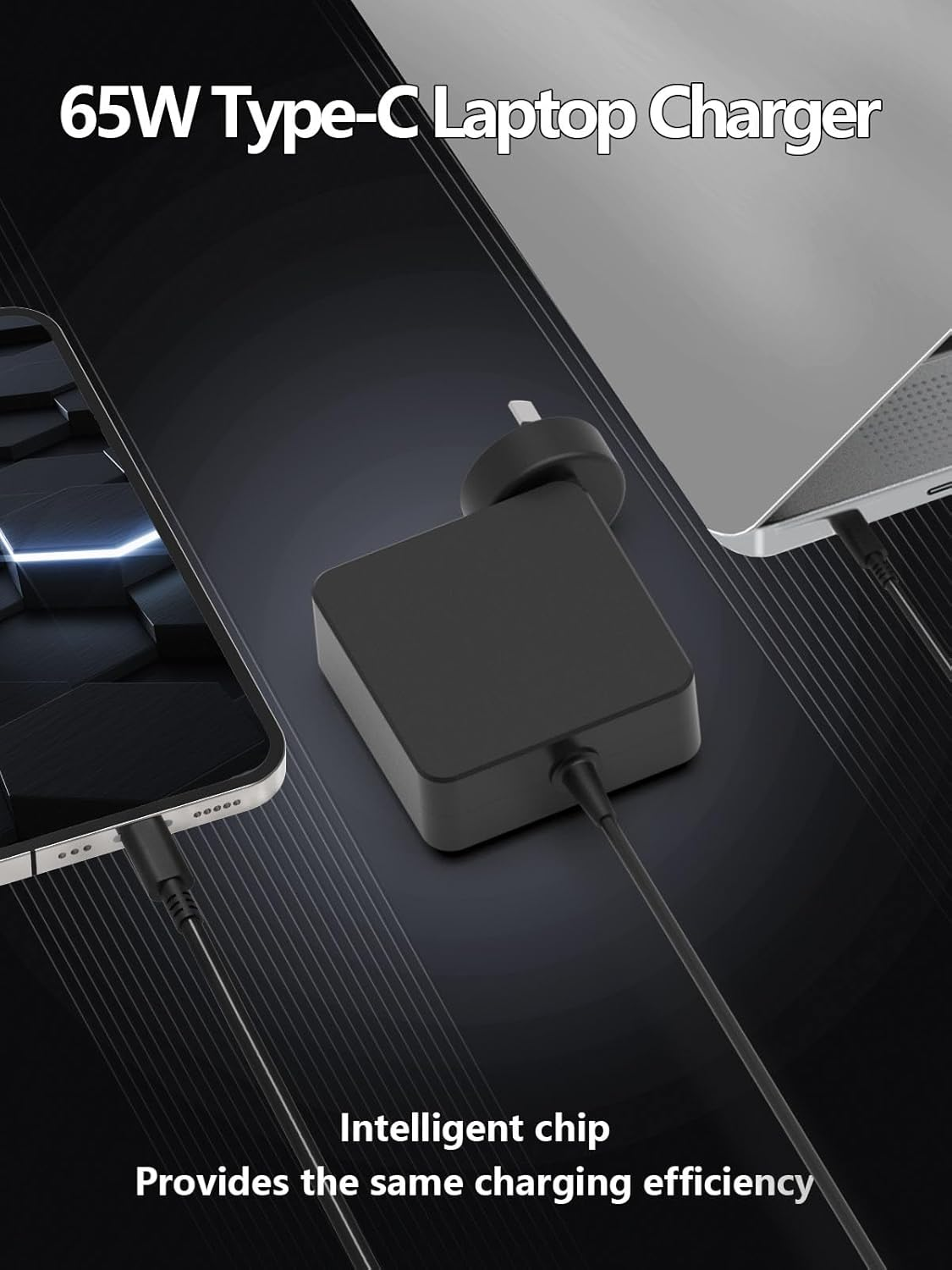 Mixyaceh Universal 65W USB C Laptop Charger, Fast Charging Compatible with Lenovo Thinkpad, Asus, Yoga, Steam Deck, HP, Acer, Chromebook and More Type C Devices - Asus 45W 4.0*1.2Mm image number 5