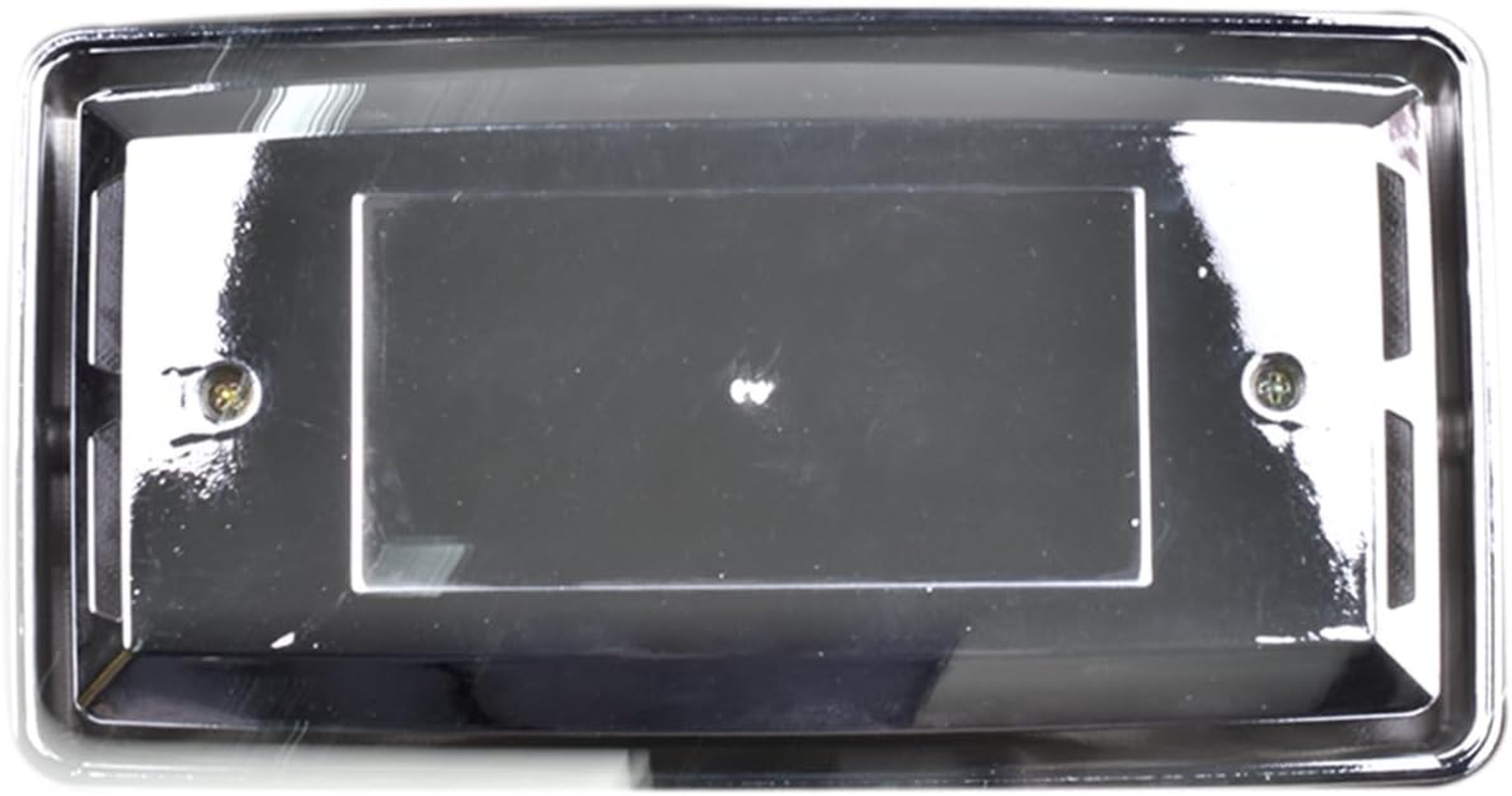 Pair Chrome Roof Mount Low Tone Air Horn & Base Mount, Compatible with Peterbilt, Kenworth, Mack, Ford Trucks, Modern Metal Silver Air Horns image number 6