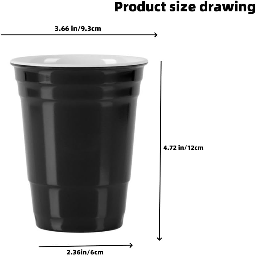 50PCS 16 Oz Black Plastic Reusable Cups Suitable for Parties, Heavy Duty Black Drink Cups Graduation Bulk Wedding Birthday Party Supplies Holiday Celebration Wine Beer Drinks image number 1