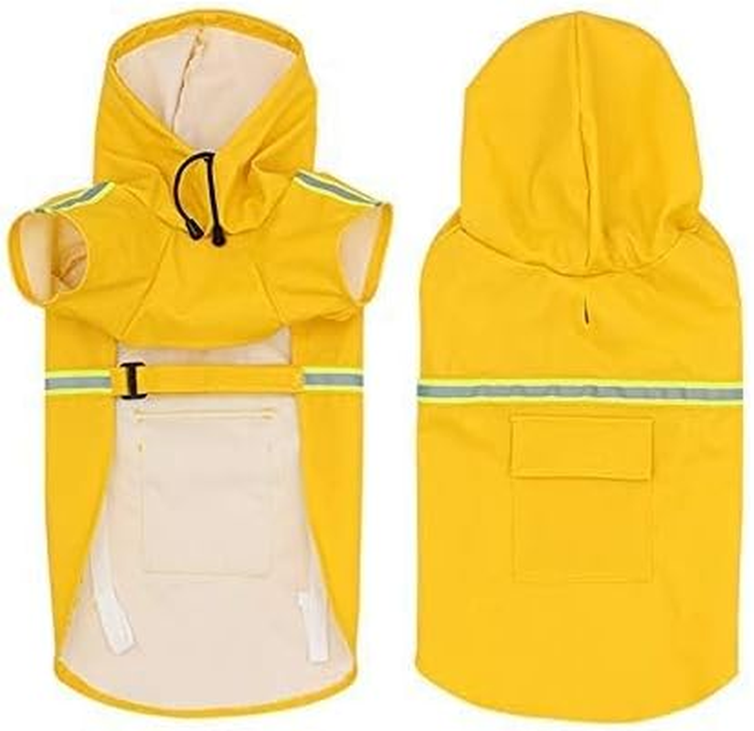 Feimax Dog Raincoats Rain Poncho Coat Waterproof Rain Jacket with Hood for Medium and Large Dogs, Lightweight Hoodies Pet Windproof for Outdoor Walking (S (Chest: 13.3'', Body 9.8''), Yellow) image number 6