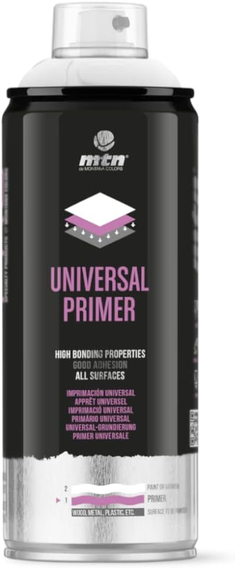 Montana Colors MTN PRO Universal Primer Spray Paint, White, 400 Ml image number 4