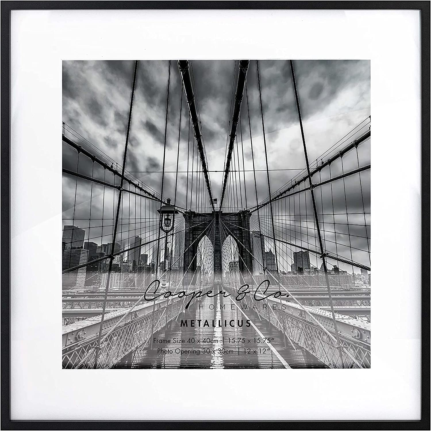 Cooper & Co Set of 2 8X10 Matt to 5X7 Gold Premium Metallicus Metal Photo Frames