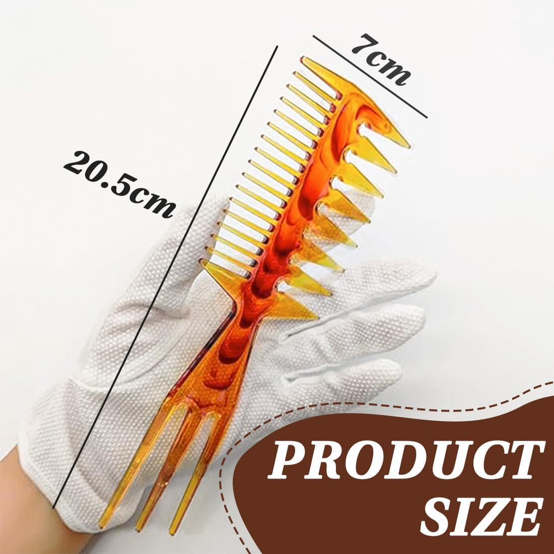SULIUDAJI Pack of 3 Wide Comb, Styling Comb, Double Sided Wide Coarse Tooth Comb, Antistatic Retro Wide Tooth Comb Hair Comb Styling Hair Combs for Curly Wet Long Hair image number 2