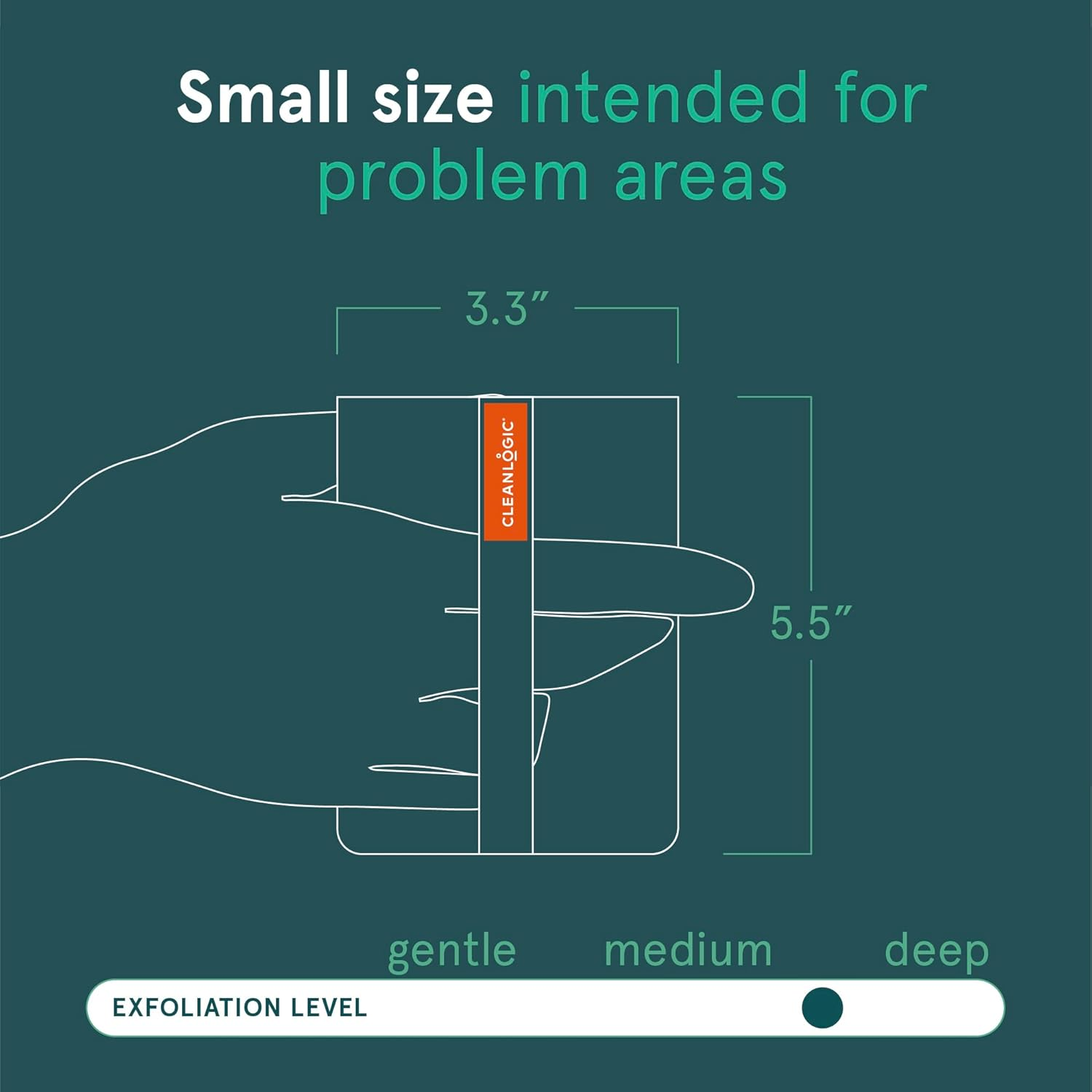 Cleanlogic Organic Cotton Exfoliating Body Scrubber, Reusable Exfoliator Tool for Smooth and Softer Skin, Daily Skincare Routine, Natural, 3 Count Value Pack - Sustainable Large Scrubber image number 2