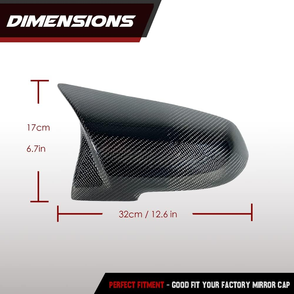 Gaofeiltf Carbon Fiber Mirror Caps Covers Fits for BMW F30 F20 F22 F23 F31 F32 F33 F36 F87 M2 X1 E84 Side Door Rearview Mirror Cap Trim Accessories Direct Replacement image number 4