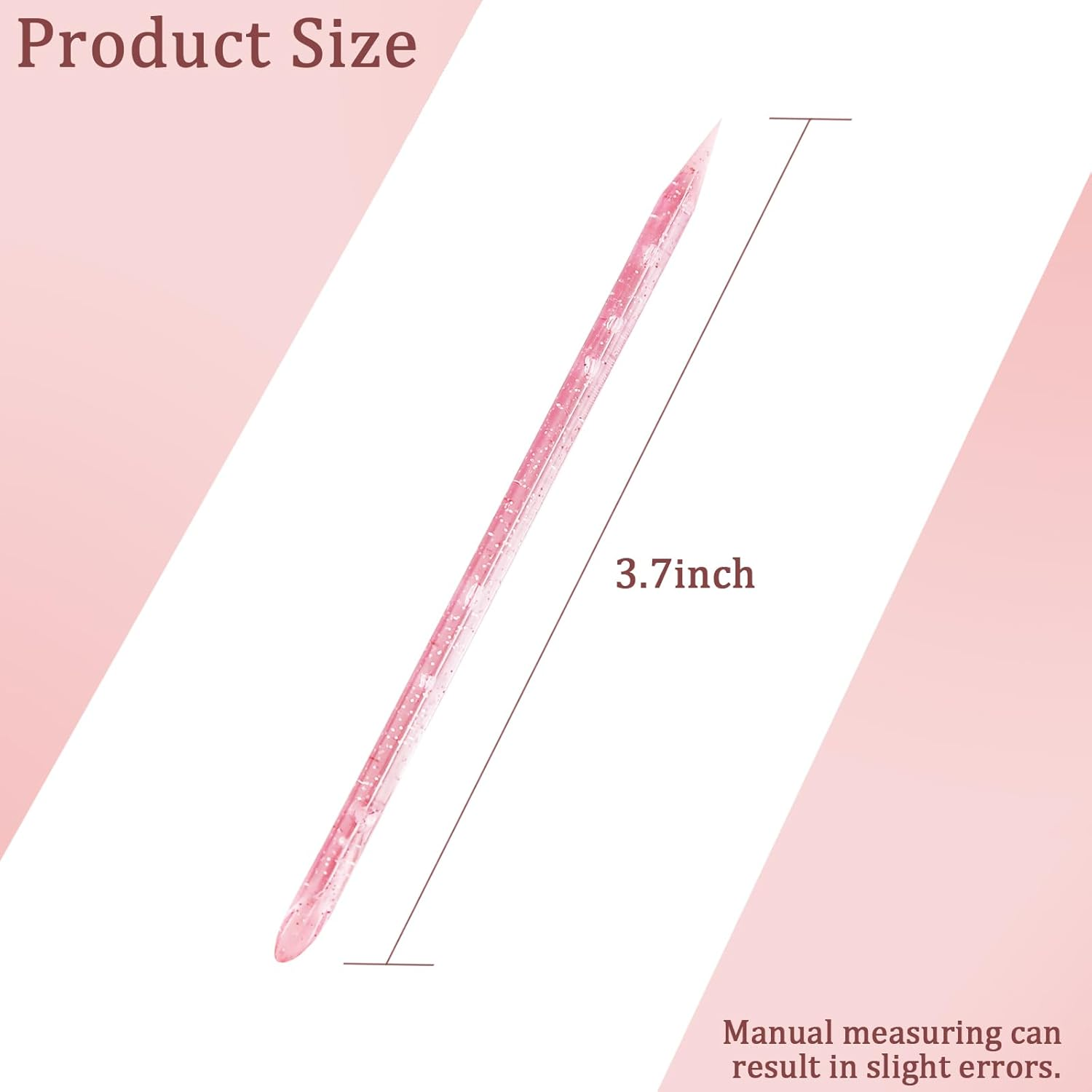 100PCS Disposable Cuticle Sticks for Nails, Double Sided Cuticle Pusher, Cuticle Manicure and Pedicure Stick for Fingernail Cleaning image number 1