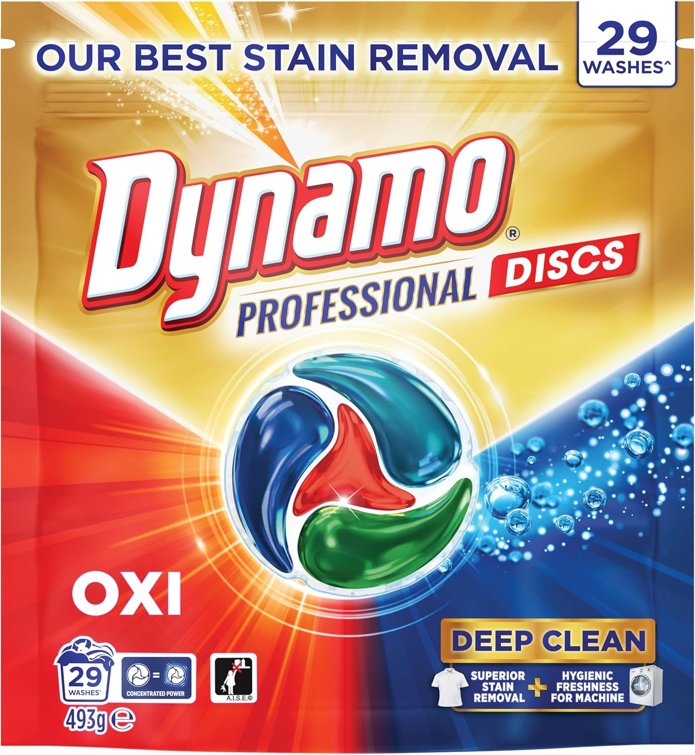 Dynamo Professional Deep Clean Oxi Laundry Detergent Discs (29 Capsules) image number 4