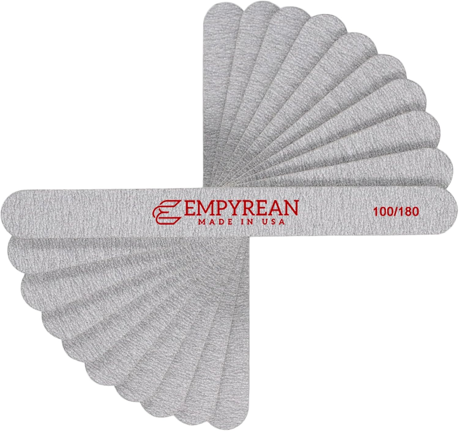 Empyrean Files Empyrean Nail Files | Made in USA | Coarse 100/180 Medium | Premium Professionals Choice | Disinfectable Washable Reuseable | Zebra Fingernail File (10 Pack) image number 1