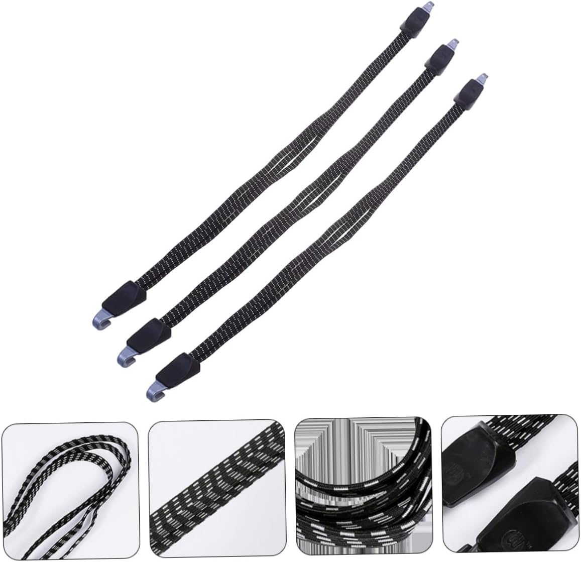 OSALADI 6Pcs Elastic Luggage Straps Rubber Rope for Camping Bike Luggage Strap Elastic Fastening Belt for Travel and Cargo