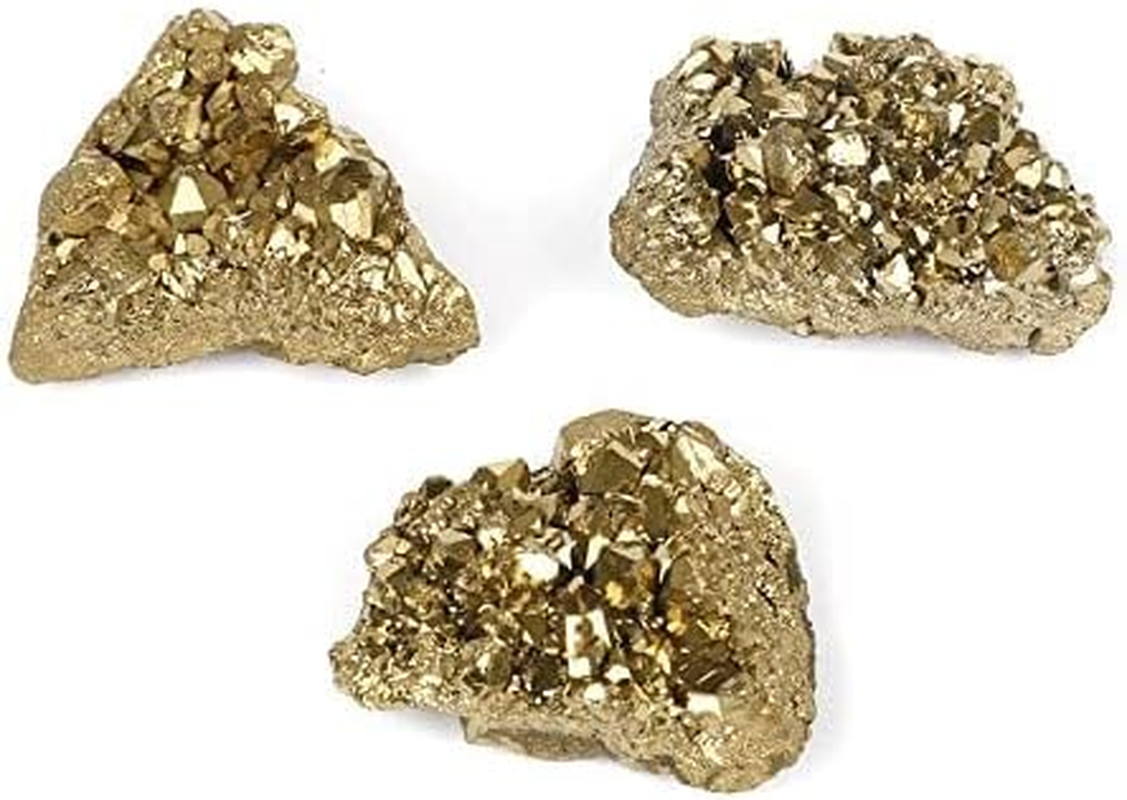 Namvo 2Pcs Natural Pyrite Stone and Minerals Natural Crystal Quartz Stone for Divination Chakra Energy Healing Stones image number 6