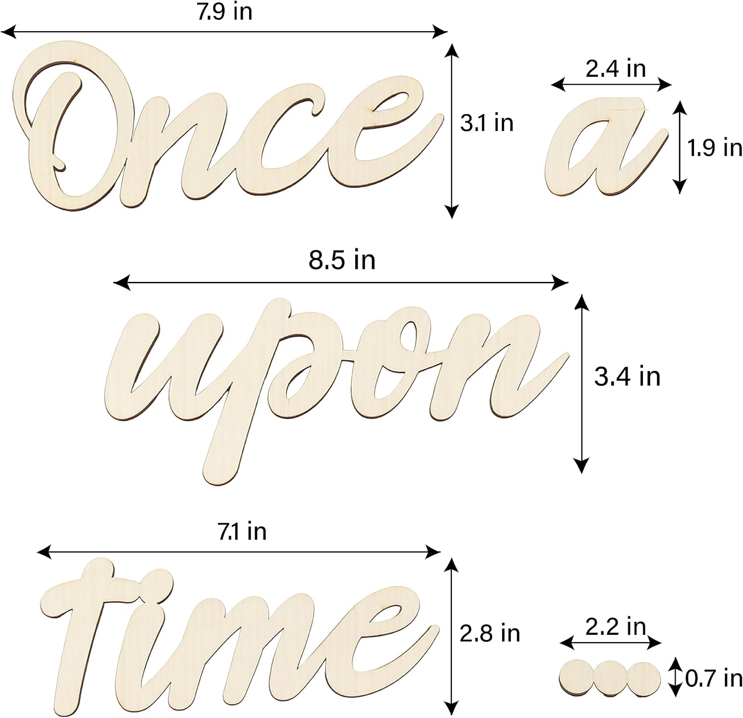 Longan Craft Once upon a Time Wood Sign Wall Decor for Reading Corner Kids Room Family Bookshelf Home D&eacute;cor Birthday Present DIY Decoration image number 1