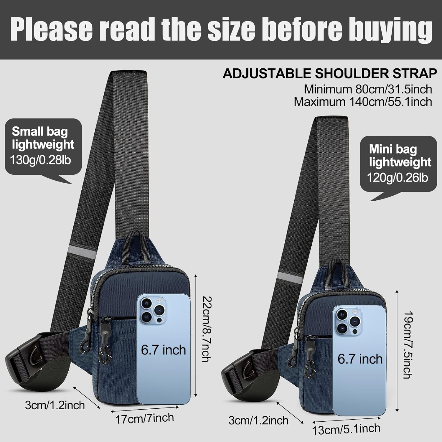 LKEX Mini Sling Bag Men Small Crossbody Bag Women Fanny Packs Casual Personal Pocket Bag Backpack Phone Chest Bag