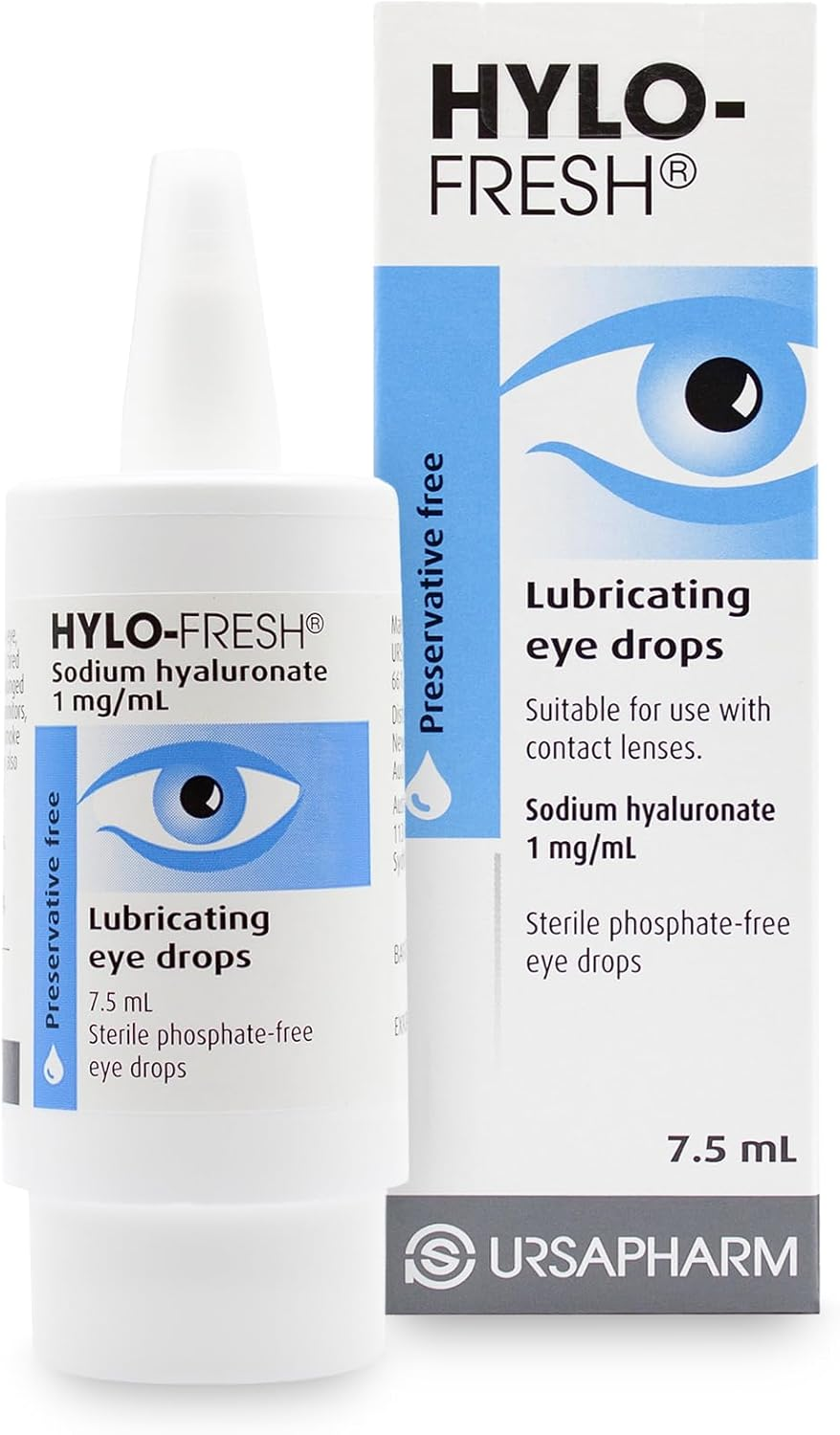 Hylo-Fresh Eye Drops - Dry Eye Drops for Mild to Moderate Dry Eye. Suitable Post Operative and Contact Lenses Use. Long-Lasting Preservative Free, 7.5 Ml image number 1