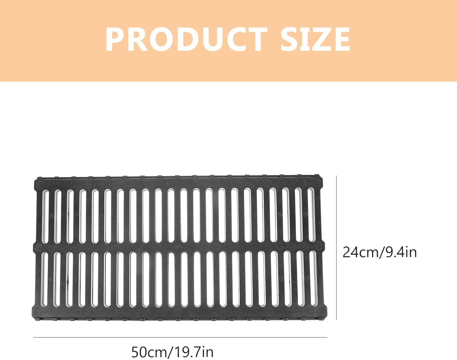CAXUSD Outdoor Drain Grate Plastic Trench Cover Replaceable Sewer Accessory for Urban Drainage Sturdy and Easy to Install Thickness