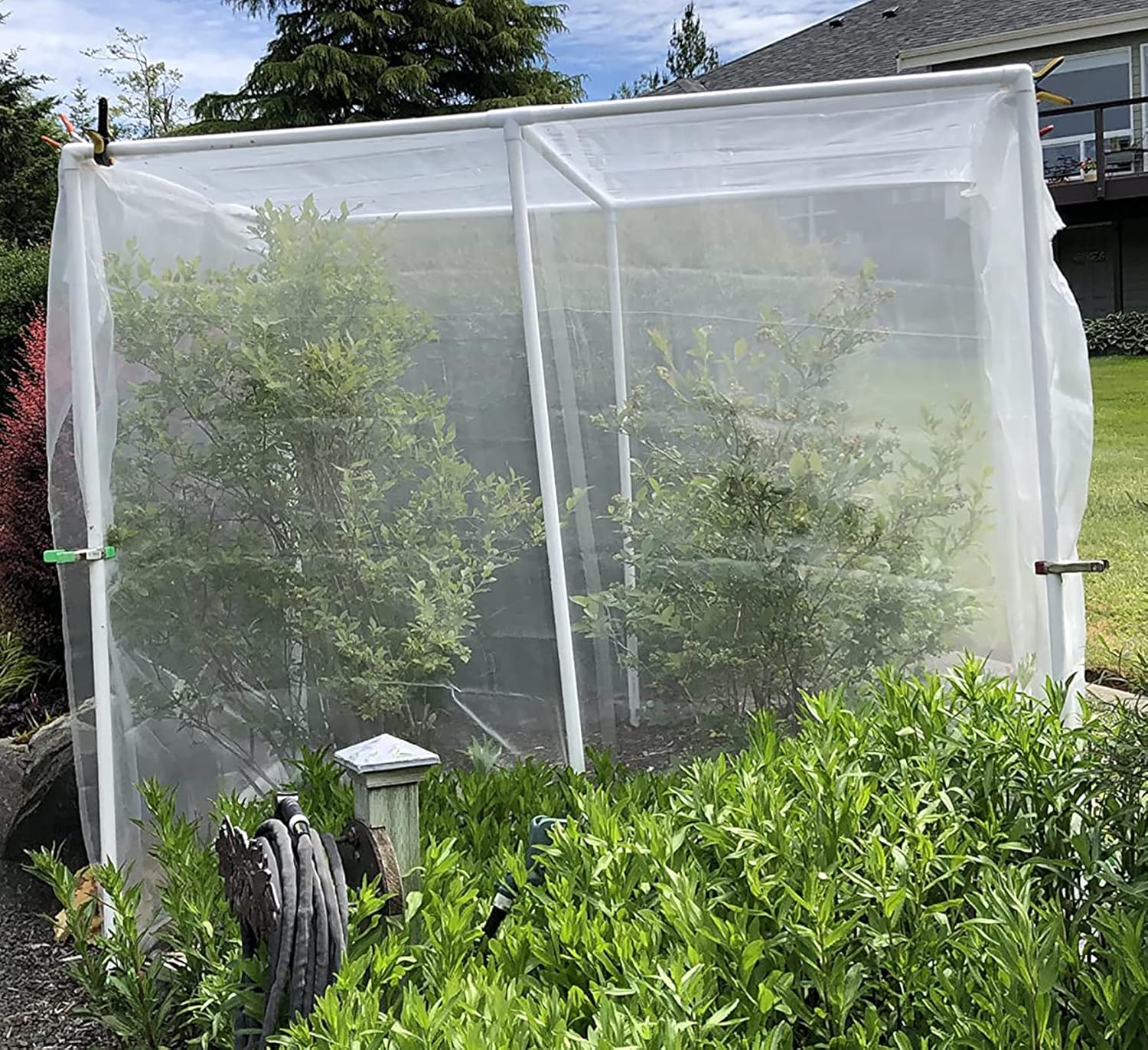 Fasmov 8.2 X 16.4 Feet Bug Insect Barrier Bird Net Barrier Hunting Blind Garden Netting Planter Mesh for Protect Plants Flowers Fruits Trees image number 2