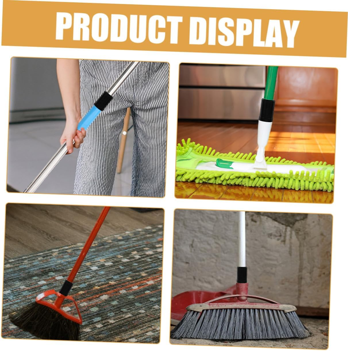 Ciieeo 3Pcs Threaded Connector Replacement Tip for Broom Handle Compatible Metal Pole Extensions for Household Cleaning Tools and Laundry Accessories image number 4