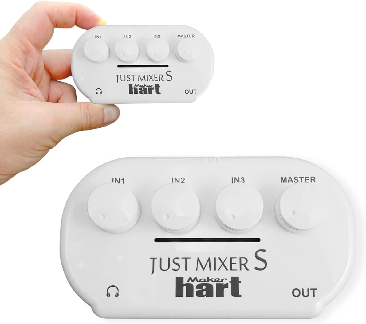 Maker Hart JUST Mixer S Portable 3 Channels Stereo in Mini Audio Mixer/2 Stereo Output/Battery/Usb Power/3C Device image number 4