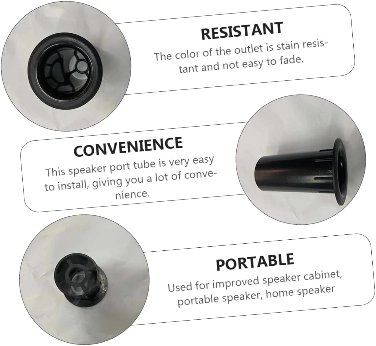 Uonlytech 20Pcs Plastic Speaker Port Tubes Subwoofer Port Reflex Tubes Replacement Woofer Box Accessories for Home Audio Speaker Systems in Australia image number 5