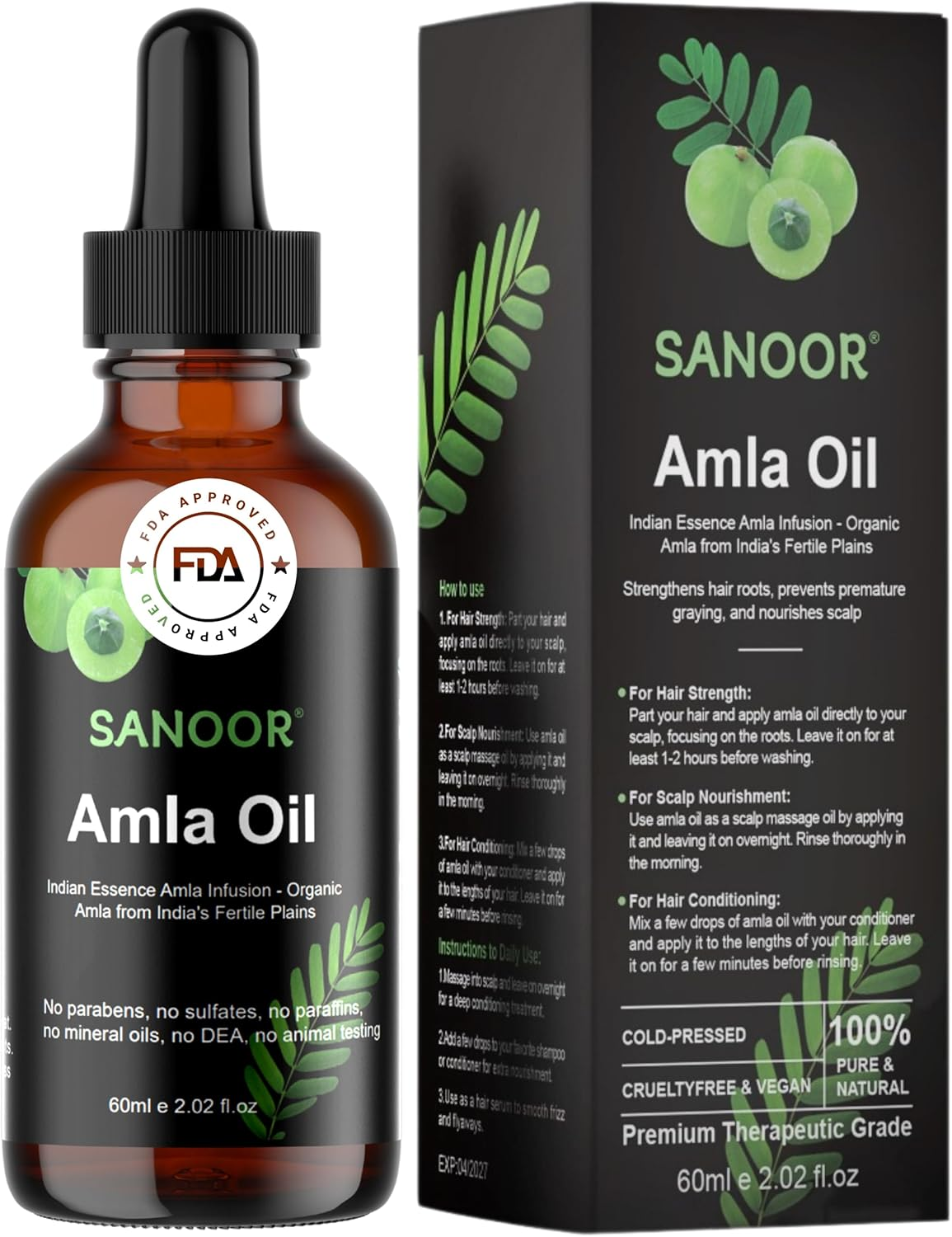 Hair Oil (Indian Amla Oil, 60 Ml / 2.02 Fl.Oz) image number 4
