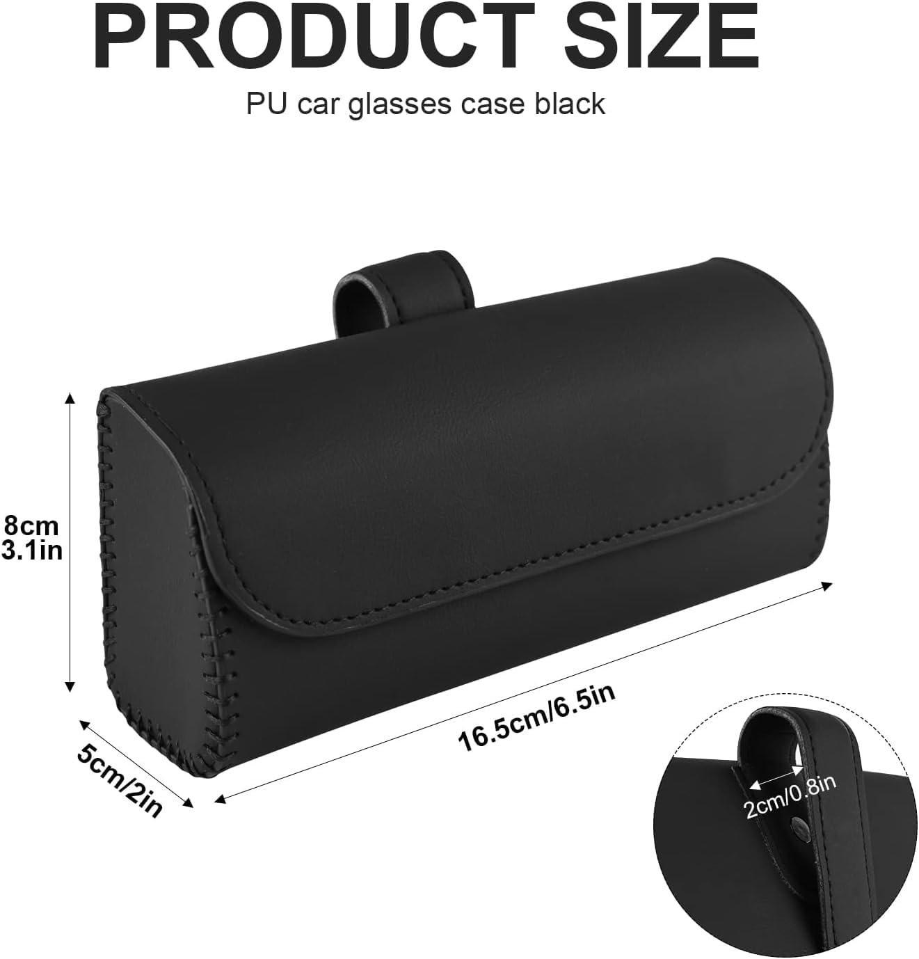 Car Glasses Case Glasses Holders Car Sun Visor Leather Sunglasses Case Holder Clip Sunglasses Holder for Car Sun Visor with Cleaning Cloths for Most Car Models Interior Accessories