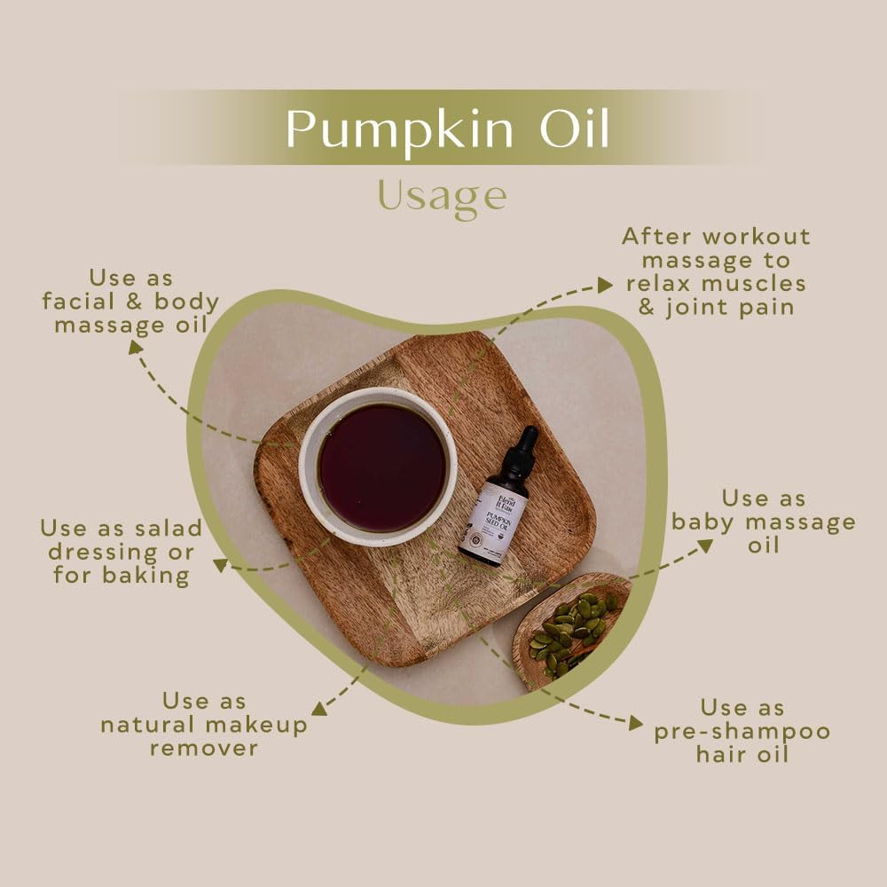 Blend It Raw Apothecary Pumpkin Seed Oil, 30Ml Cold Pressed Carrier Oil Pure & Undiluted for Hair Care, Nails & Skin image number 4