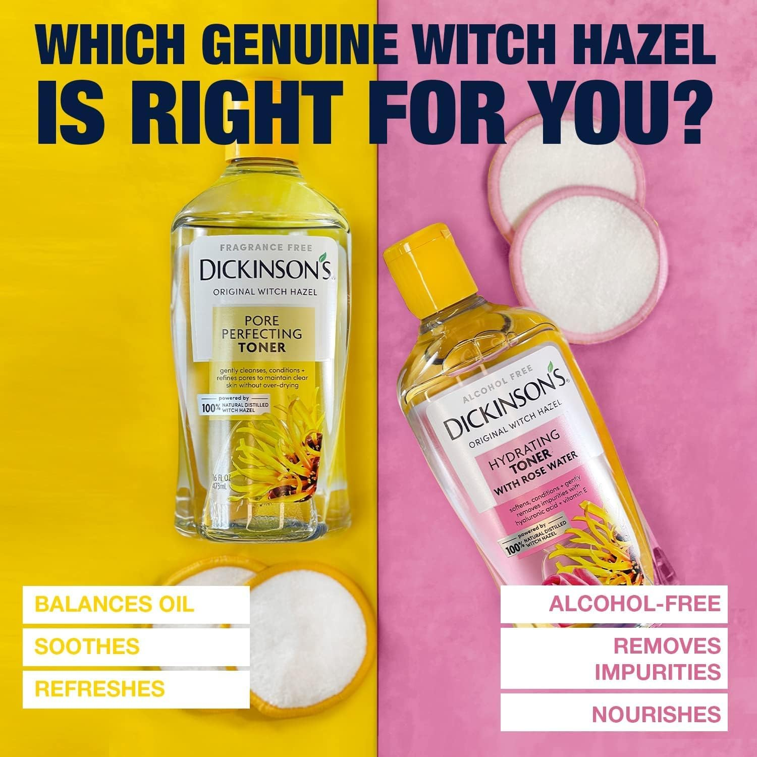 Dickinson'S Original Witch Hazel Pore Perfecting Toner, 100% Natural, 16 Ounce Fragrance Free image number 6