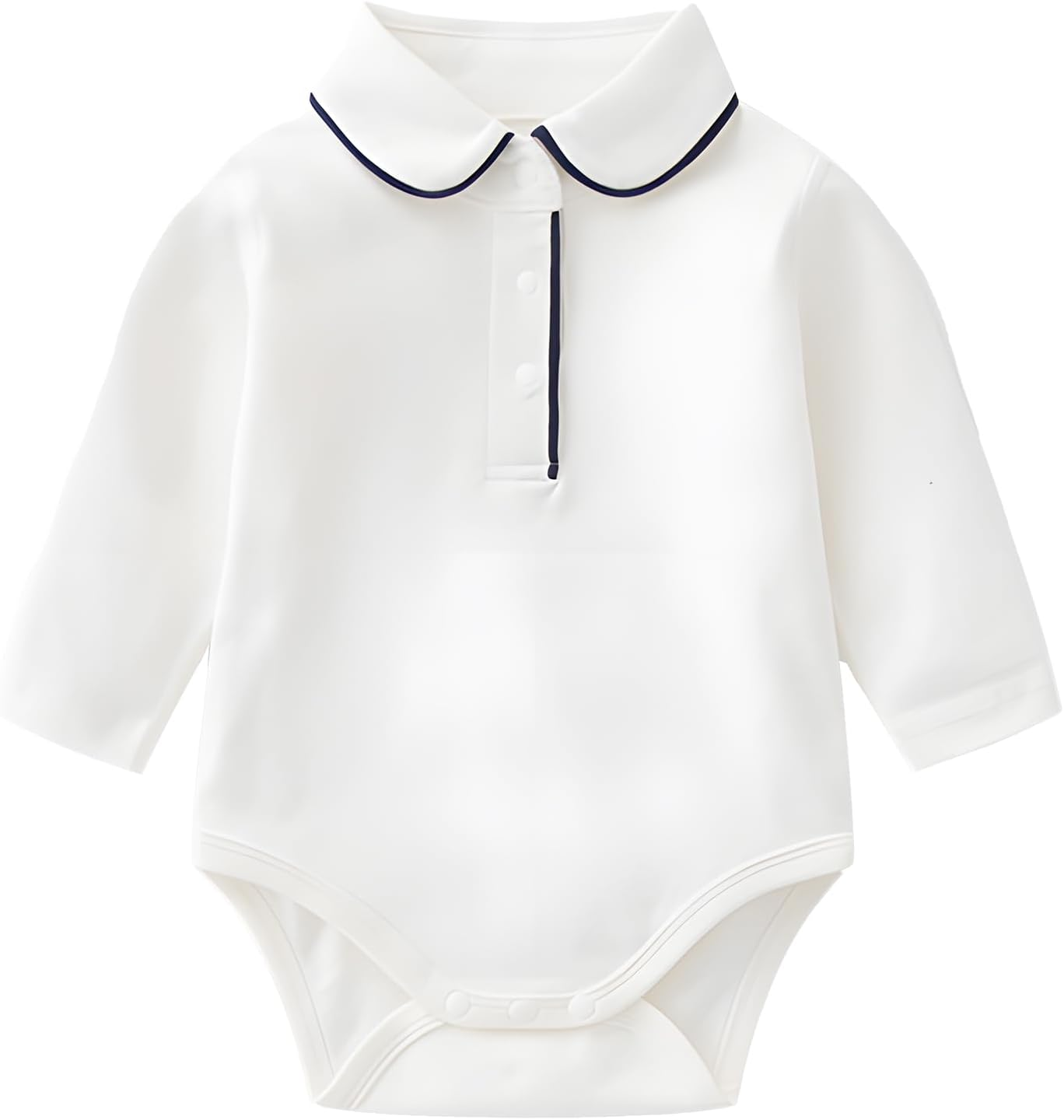 100% Organic Cotton Soft Baby Romper for Boys Girls Unisex, Long Sleeve, 0-24 Months image number 2