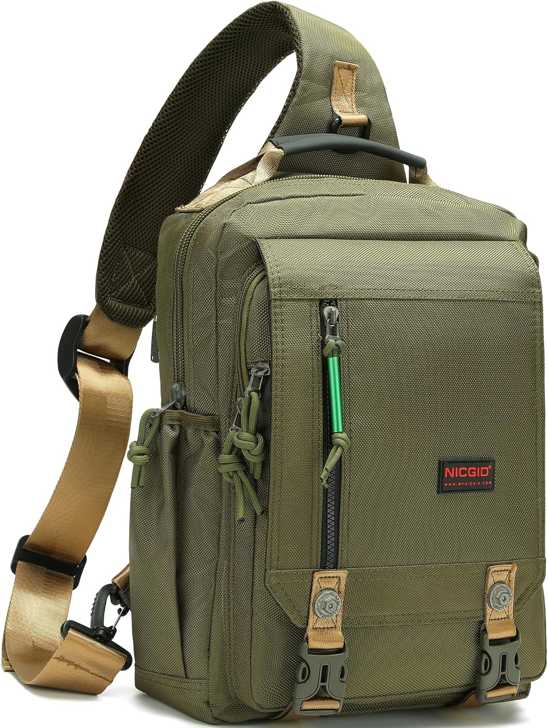 NICGID Sling Bags Chest Shoulder Backpacks, 13.3'' 14.1'' Laptop Backpack Crossbody Messenger Bag Travel Outdoor Men Women