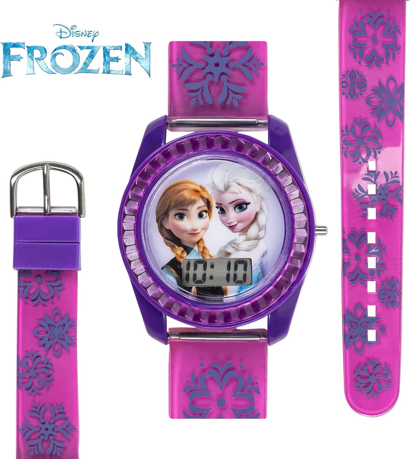 Disney Kids' Digital Display Analog Quartz Watch - Pink image number 5