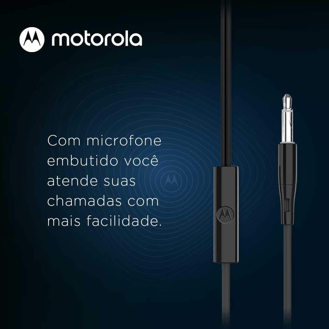 Motorola Earbuds 105 Earphone, anti Noise with Mic - Black image number 2