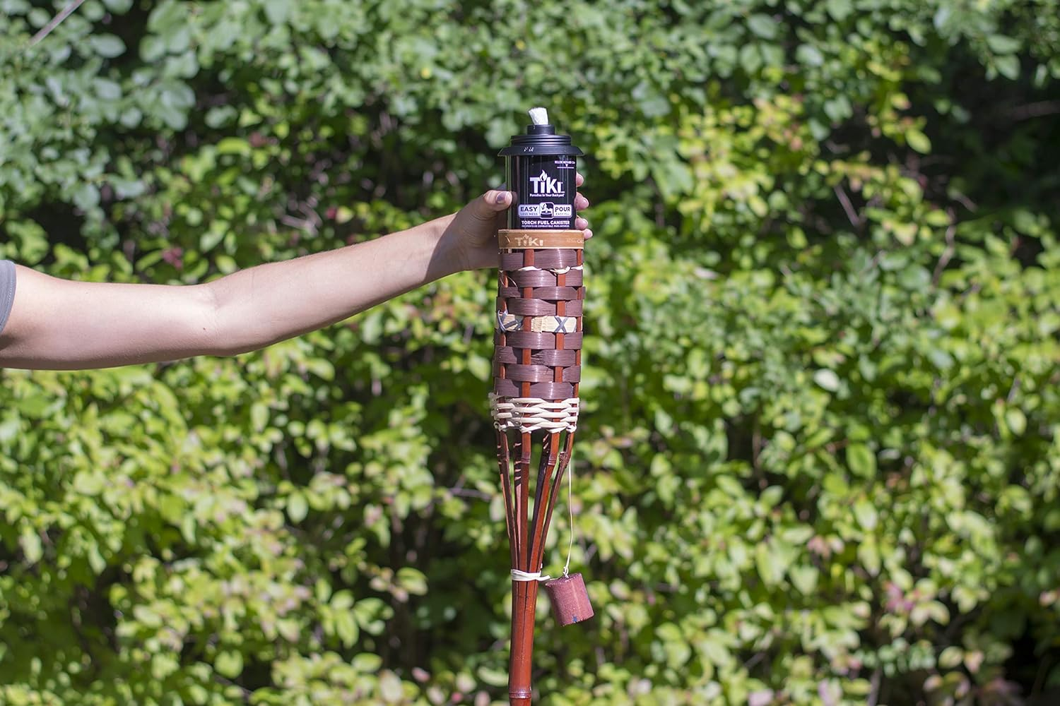 TIKI Torch Replacement Canister Set of 4 &ndash; Refillable Metal Torch Fuel Canisters with Easy Pour System, 12 Oz &ndash; Weather-Resistant Outdoor Lighting Accessories for Patio, Garden & Deck image number 2