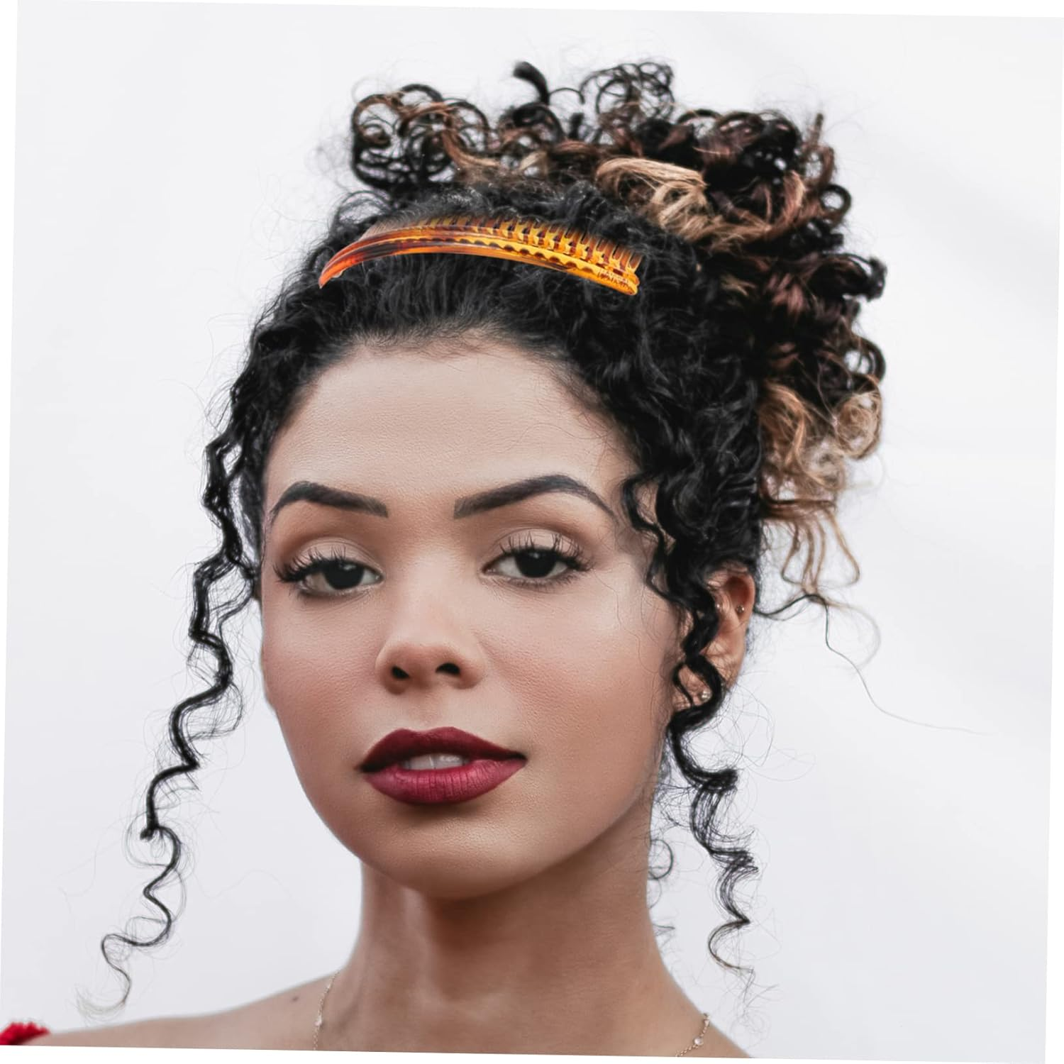 IWOWHERO 6Pcs Hair Comb Slides and Side Combs 13Cm Large Plastic Hair Accessories 24 Teeth for Women and Girls and Headpiece image number 4