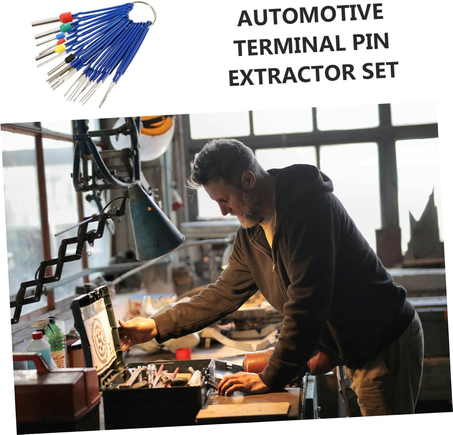 GARVALON 18Pcs Automotive Electrical Tools Kit Terminal Removal Tool Wire Harness Pin Extractor Removal Professional Disassembler image number 6