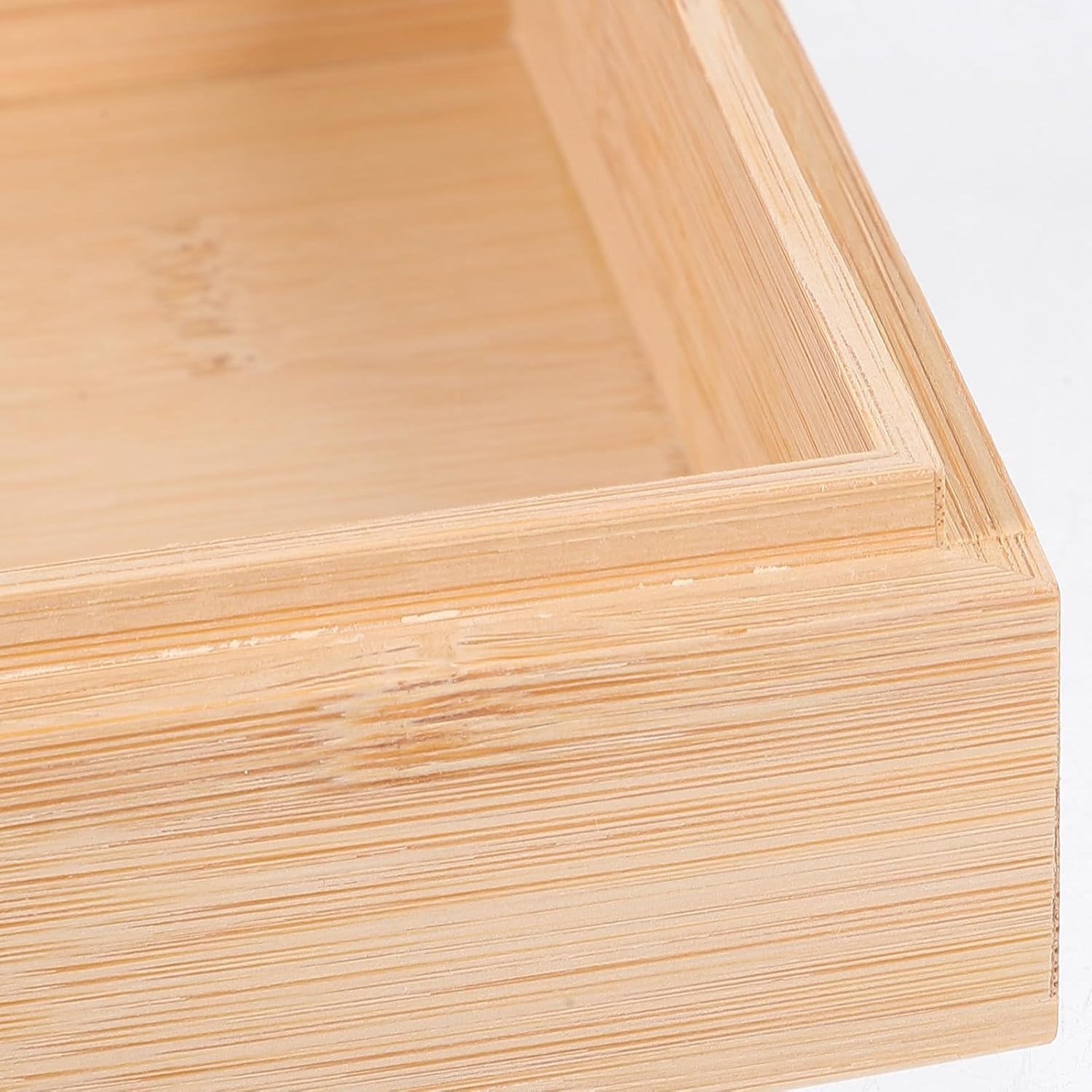 Alipis Square Bamboo Wooden Desktop Storage Box with Lid, Sundries Organizer Case for Home Office, Natural Wood Storage Container for Small Items image number 5