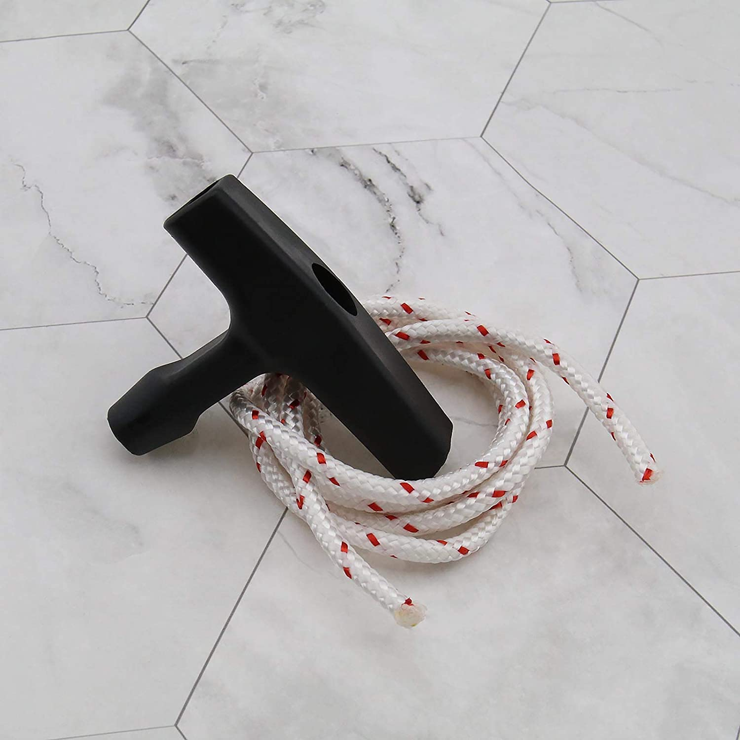 Emsea 2X Recoil Starter Handle Rope Kits, Dia 4.5Mm 1 M Pull Cords & Black Recoil Starter Grip Compatible with STIHL TS400 TS410 TS420