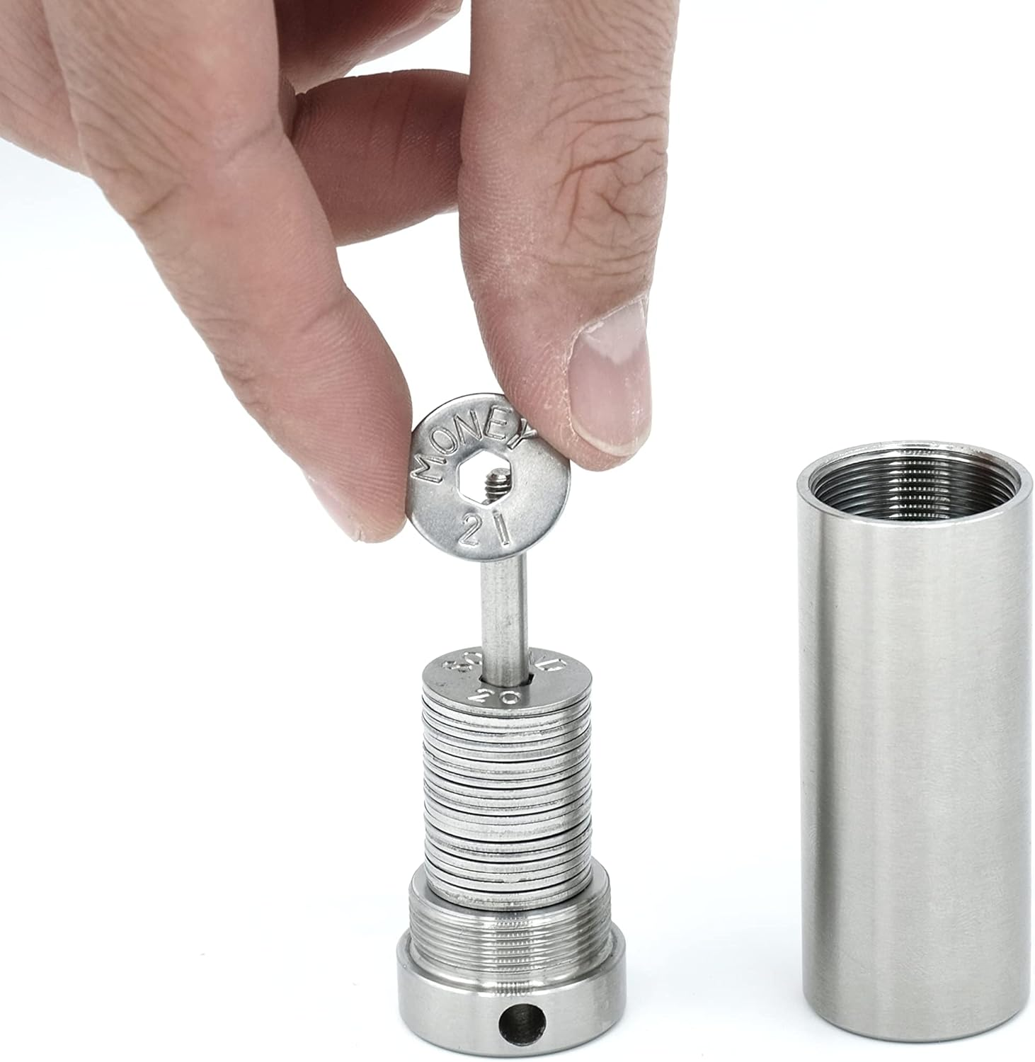 SEEDOR Safe Starter Kit &ndash; Bitcoin Steel Wallet, Seed Back-Up, Crypto Wallet, Recovery Phrase Offline Cold Storage, Compatible with Hardware Wallets like Coldcard, Ledger, Trezor image number 2