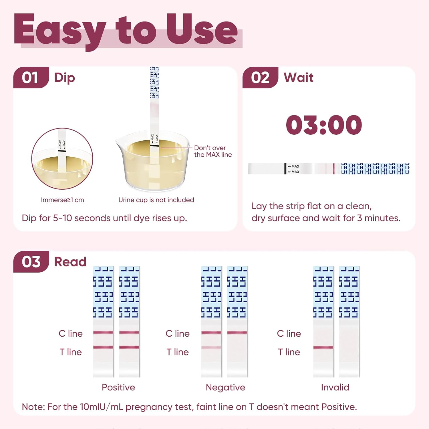 Wondfo Ovulation and Pregnancy Test Strips, 50 Ovulation + 20 Pregnancy Tests, Early Detection Kit